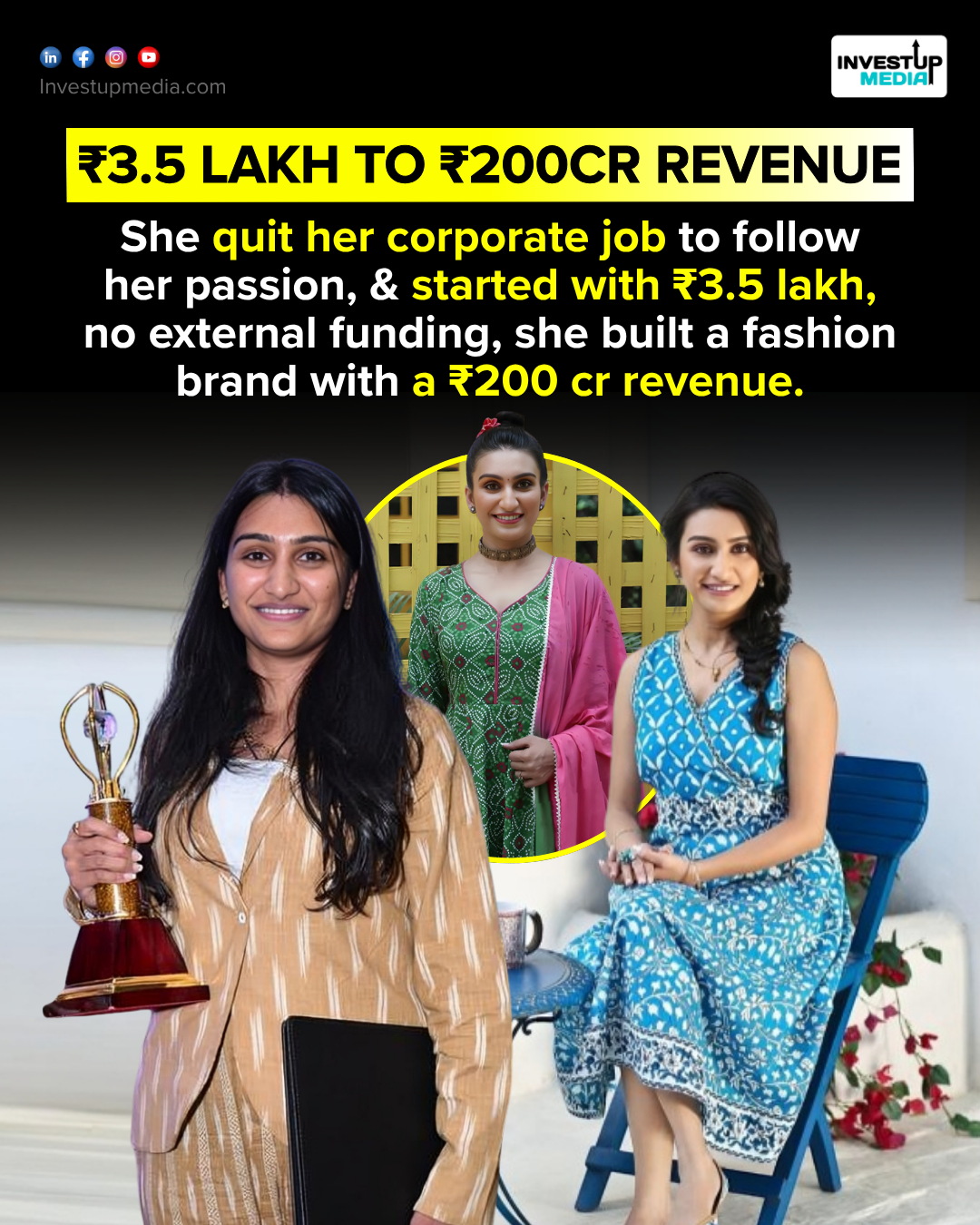 Meet Nidhi Yadav, the woman who quit a high-paying job at deloitte to build a fashion brand worth over rs 200 crore.